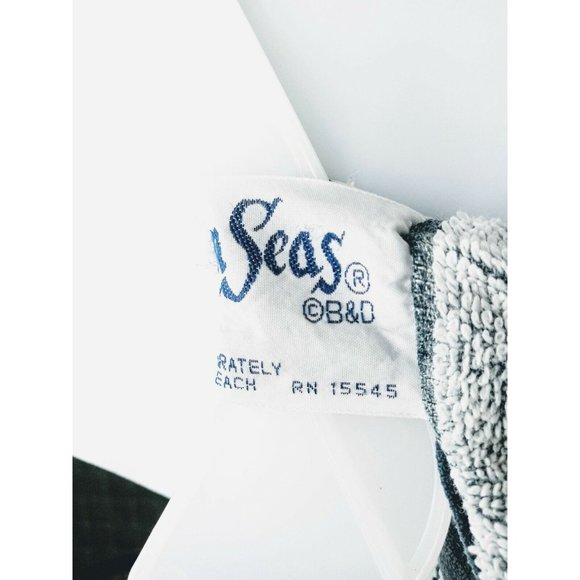 Vintage Beach Towel Surf Palm Trees Ocean Classic Car Chevy Bel Air Seven Seas - Picture 6 of 10